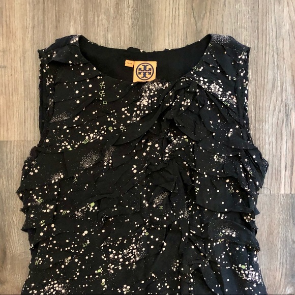 Tory Burch Black Silk Ruffle Top - Picture 3 of 10